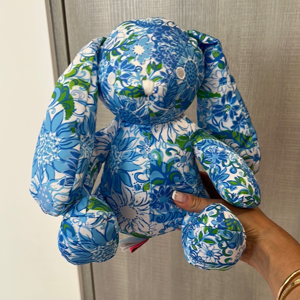 Sold out! Floral Blue and Green Plush Bunny